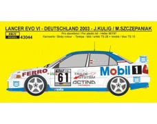 Decal – Mitsubishi Lancer EVO VI  - Deutschland rally 2003 1/43